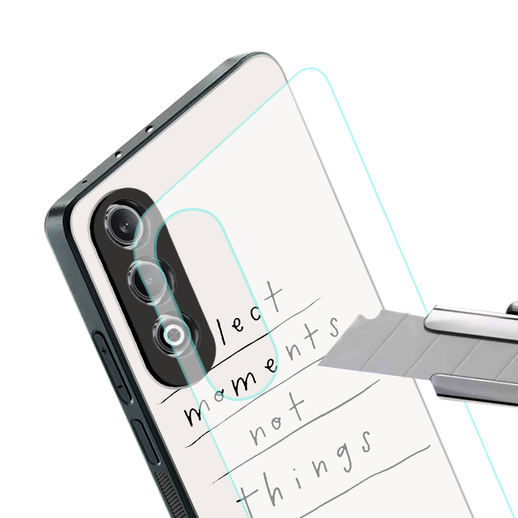 collect moments not things back phone cover | glass case for oneplus nord ce 4