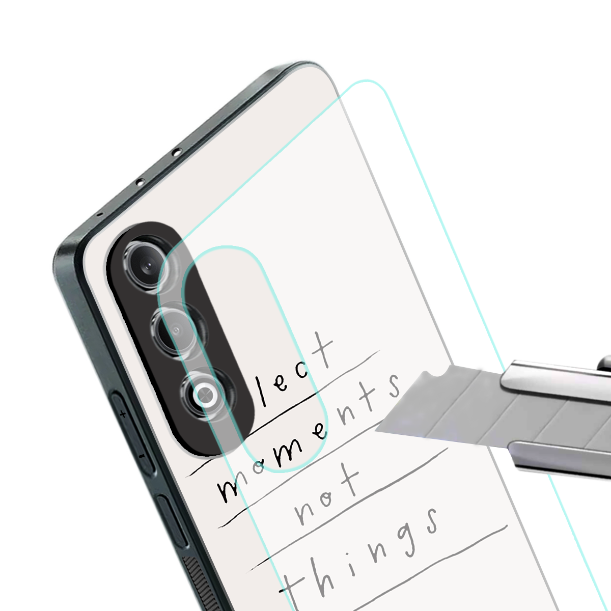 collect moments not things back phone cover | glass case for oneplus nord ce 4