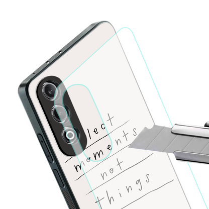 collect moments not things back phone cover | glass case for oneplus nord ce 4