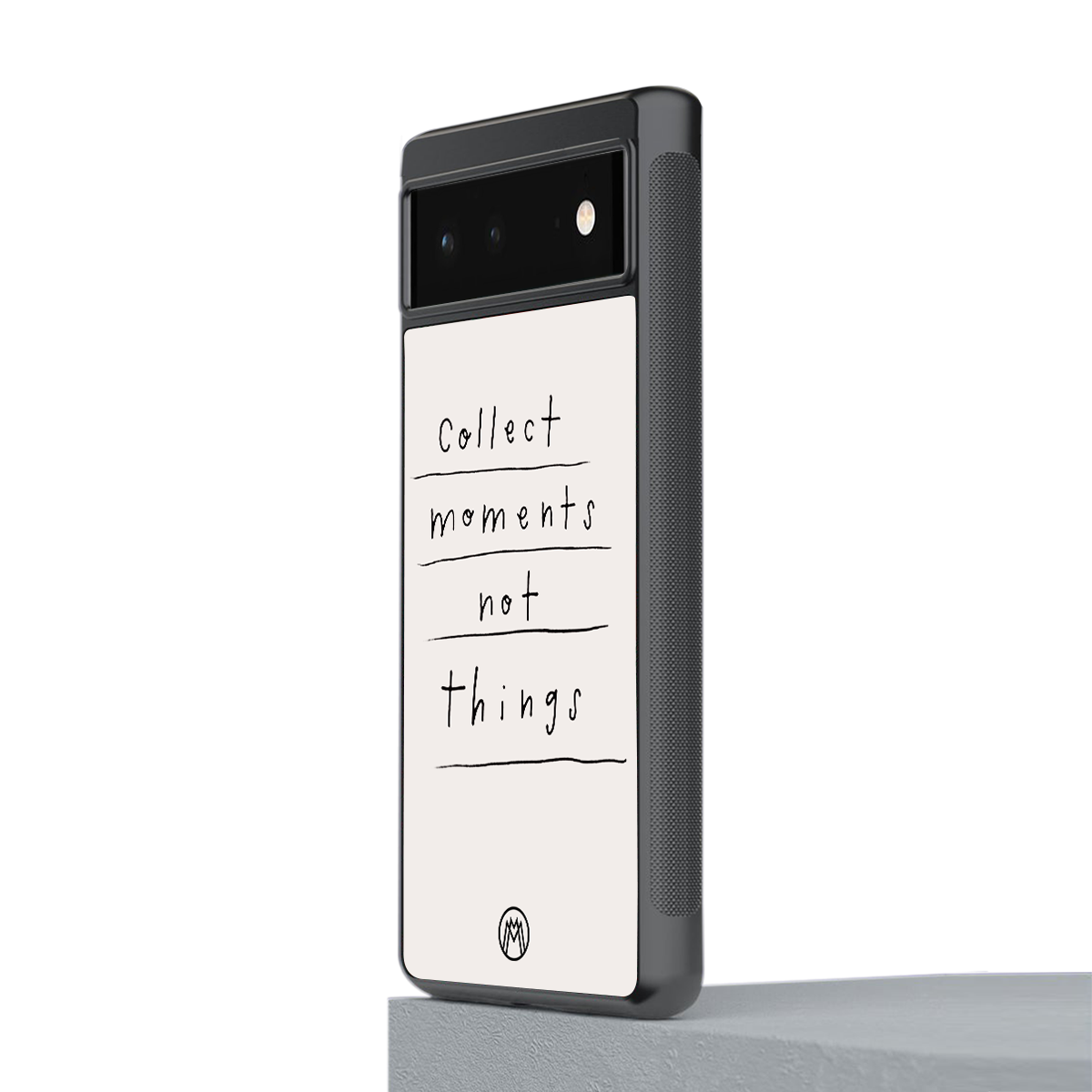 collect moments not things back phone cover | glass case for Google Pixel 6A