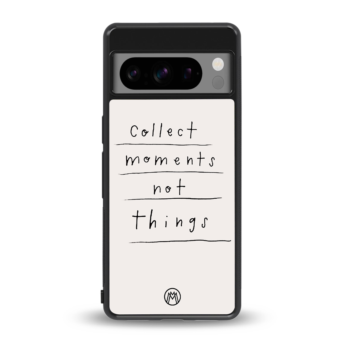 collect moments not things back phone cover | glass case for google pixel 8 pro