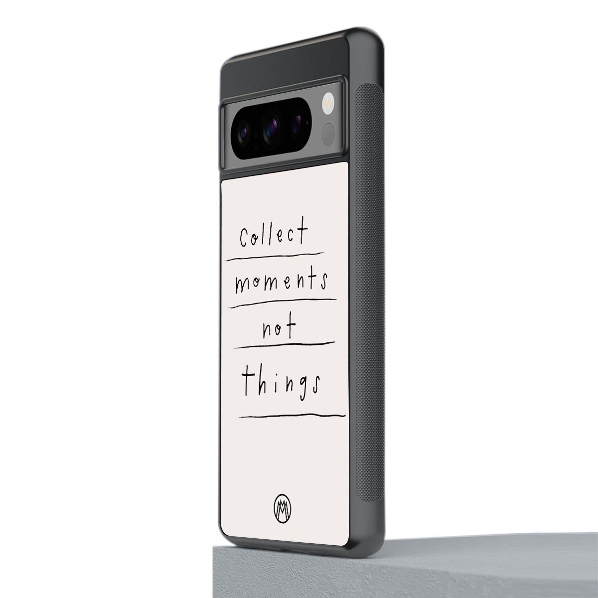 collect moments not things back phone cover | glass case for google pixel 8 pro