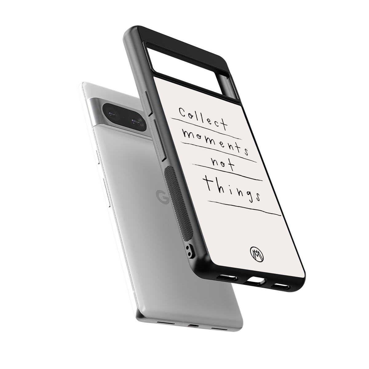 collect moments not things back phone cover | glass case for Google Pixel 8