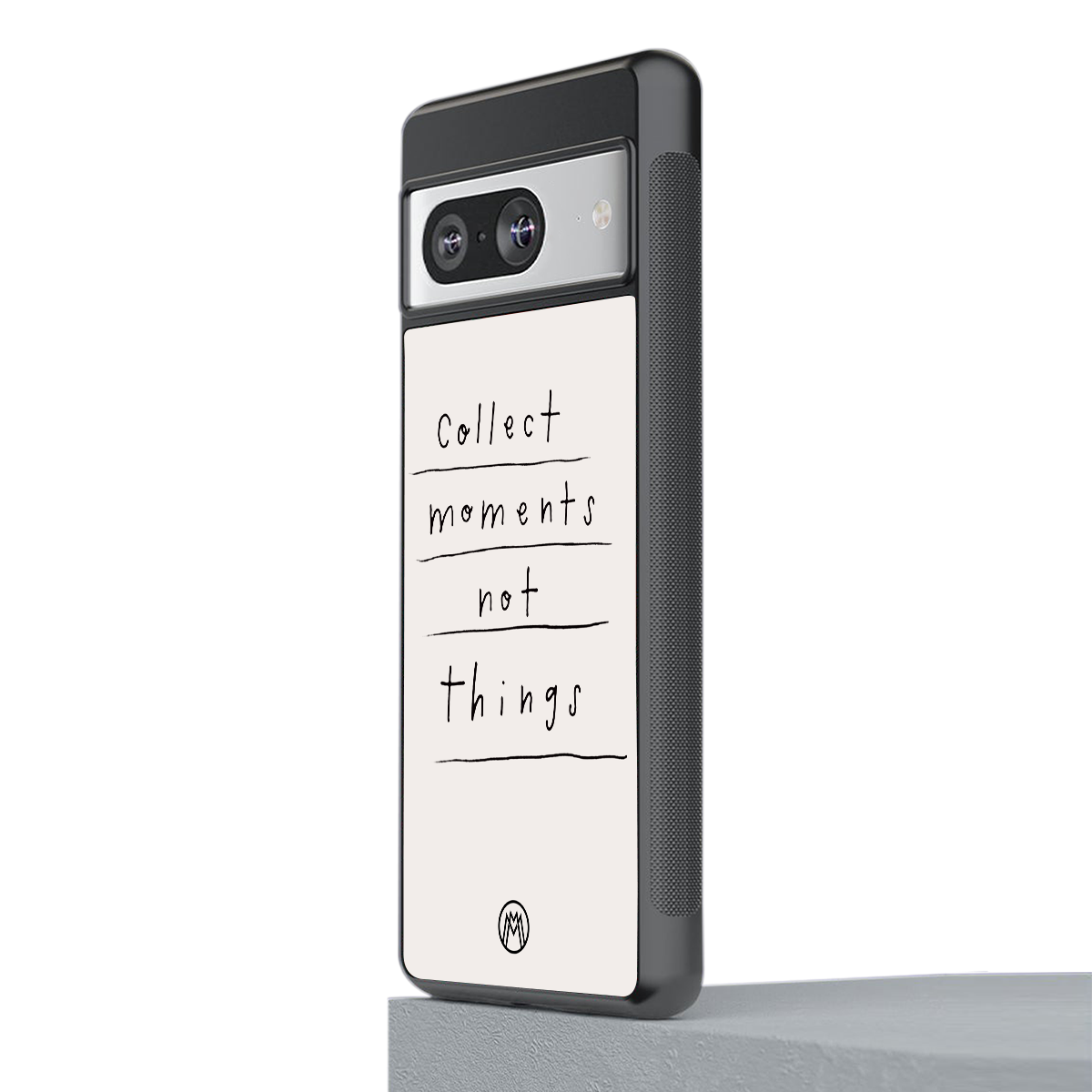 collect moments not things back phone cover | glass case for Google Pixel 8