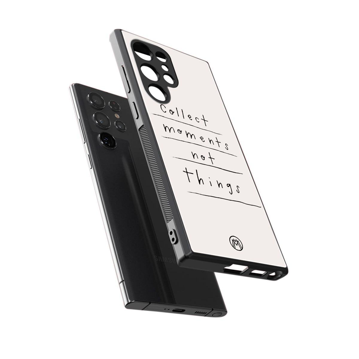 collect moments not things back phone cover | glass case for samsung galaxy s23 ultra