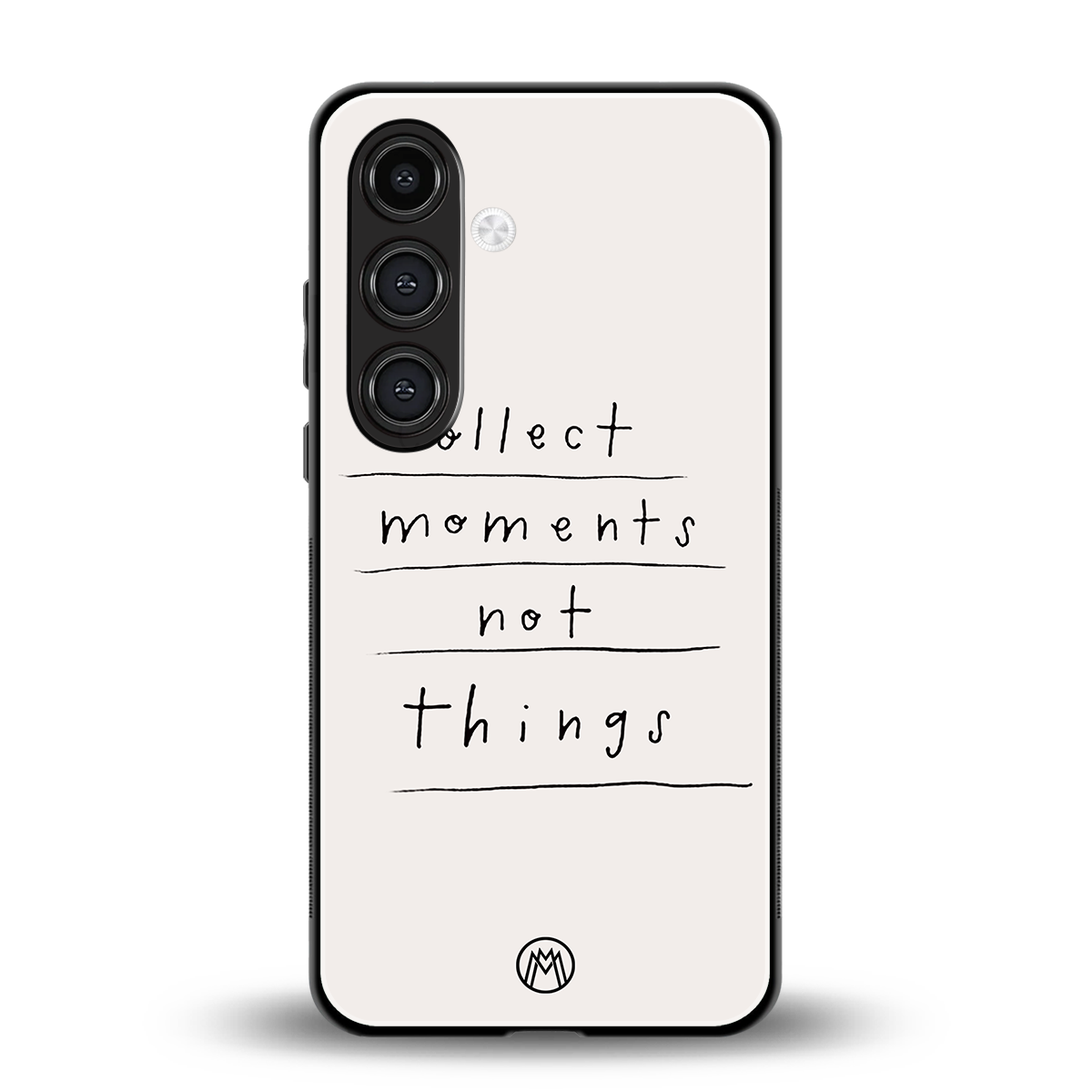collect moments not things back phone cover | glass case for samsung galaxy s24 fe