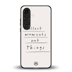 collect moments not things back phone cover | glass case for samsung galaxy s23