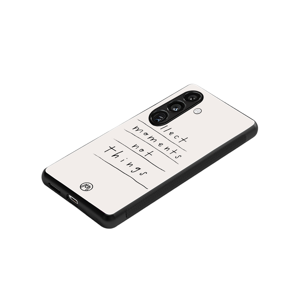 collect moments not things back phone cover | glass case for samsung galaxy s23