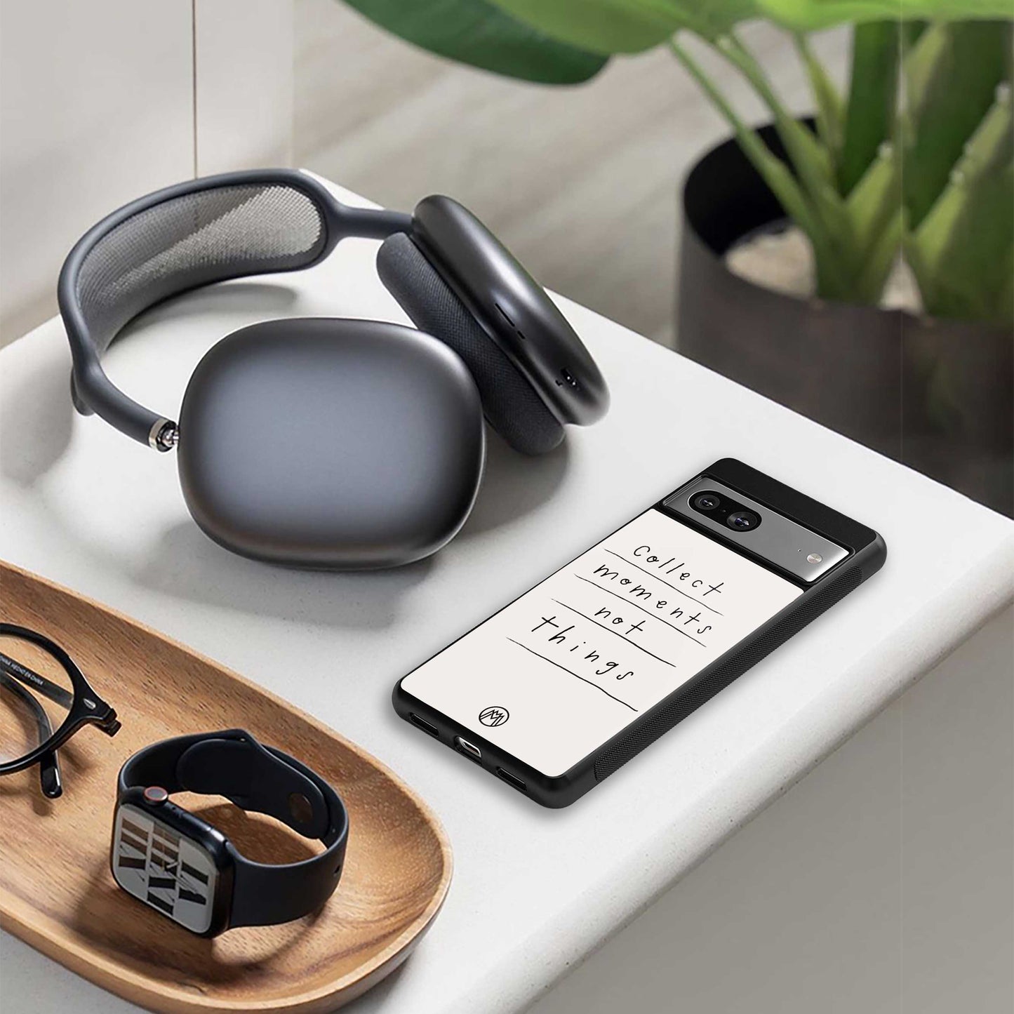 collect moments not things back phone cover | glass case for oneplus nord 4