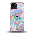 colorful alien back phone cover | glass case for iphone 13 mini
