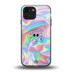 colorful alien back phone cover | glass case for iphone 13 mini
