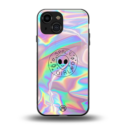 colorful alien back phone cover | glass case for iphone 13 mini