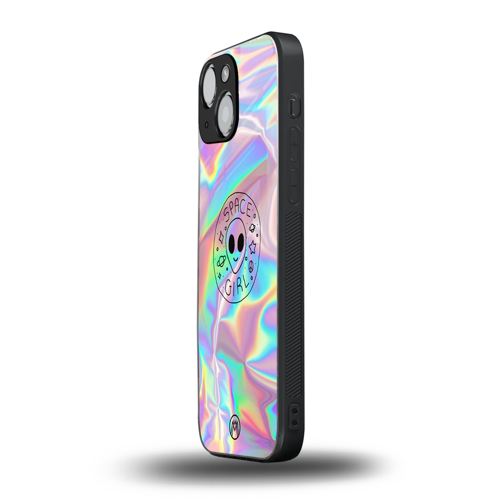 colorful alien back phone cover | glass case for iphone 13 mini