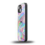 colorful alien back phone cover | glass case for iphone 13 mini