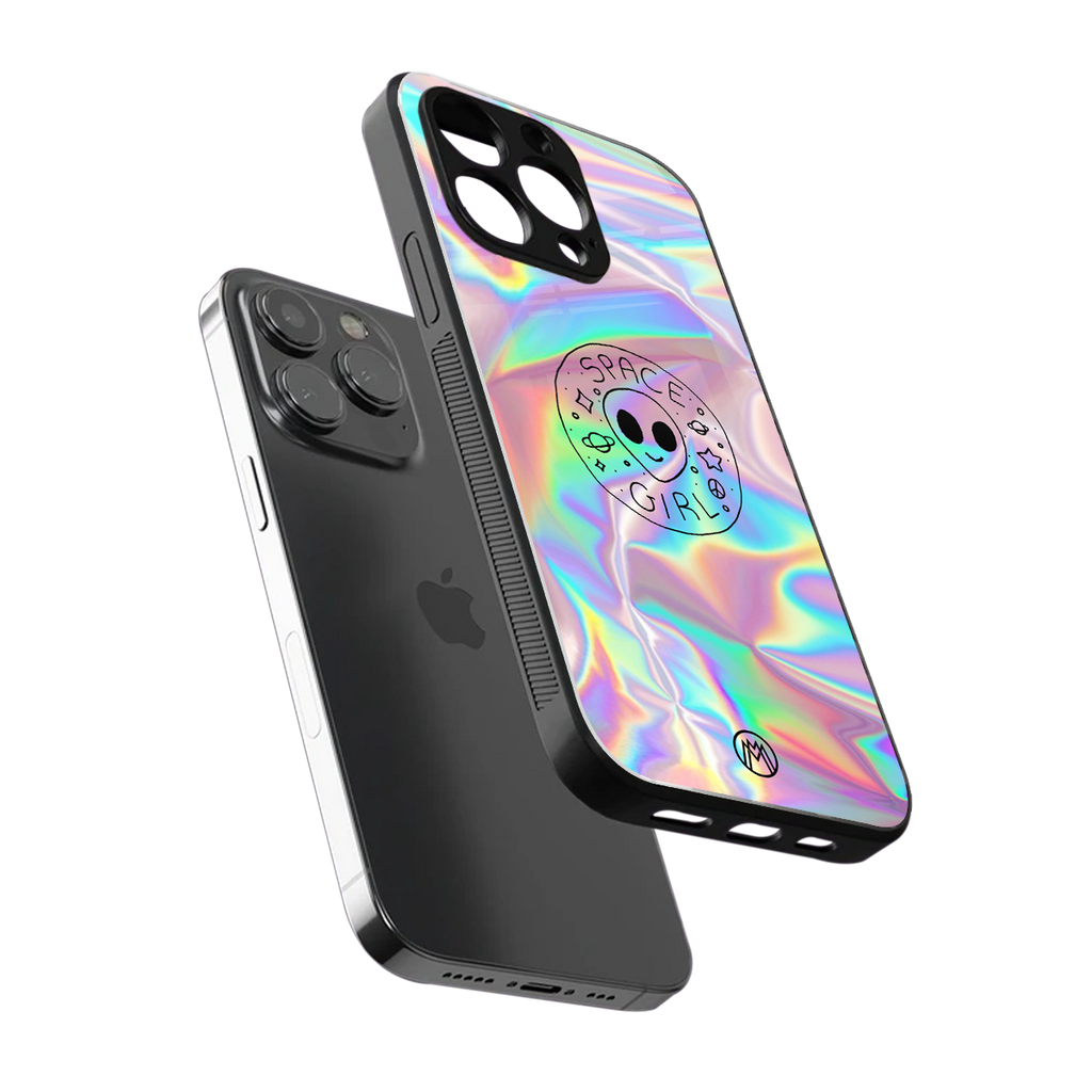 colorful alien back phone cover | glass case for iphone 13 pro max
