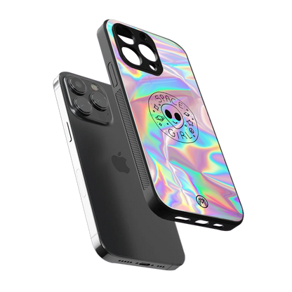 colorful alien back phone cover | glass case for iphone 13 pro max