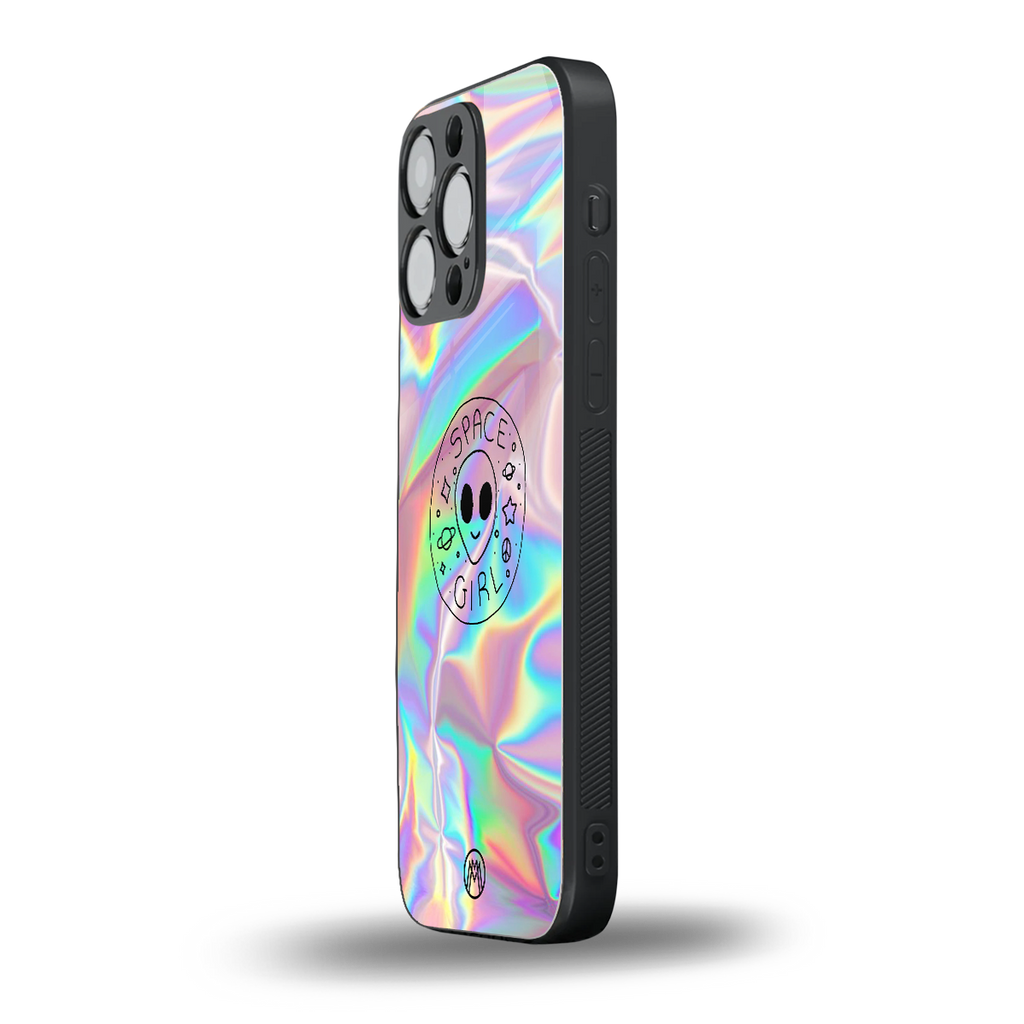 colorful alien back phone cover | glass case for iphone 13 pro max