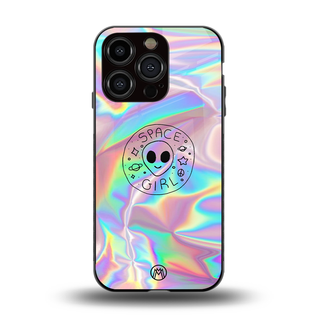 colorful alien back phone cover | glass case for iphone 13 pro