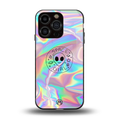 colorful alien back phone cover | glass case for iphone 13 pro