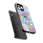 colorful alien back phone cover | glass case for iphone 13 pro