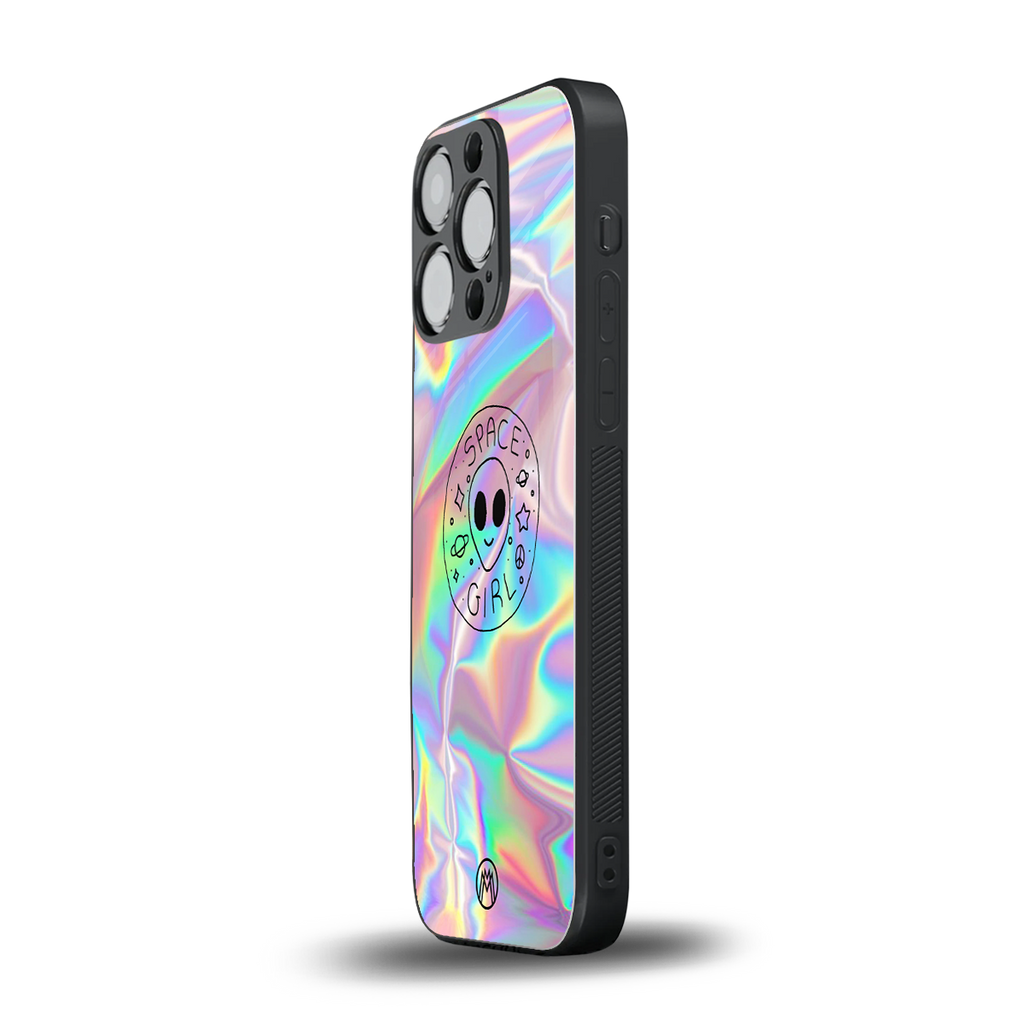 colorful alien back phone cover | glass case for iphone 13 pro