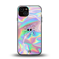 colorful alien back phone cover | glass case for iphone 13
