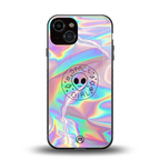 colorful alien back phone cover | glass case for iphone 13