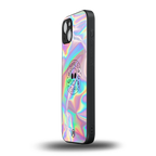 colorful alien back phone cover | glass case for iphone 13