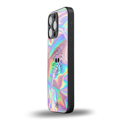 colorful alien back phone cover | glass case for iphone 14 pro max