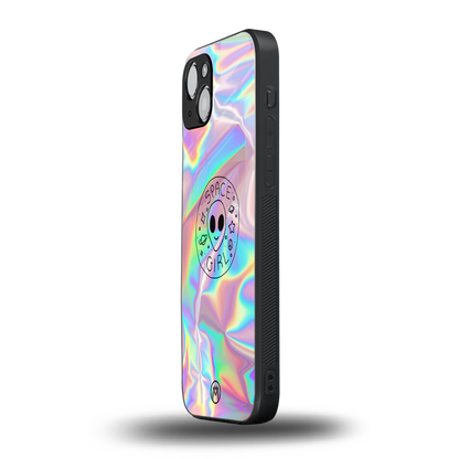 colorful alien back phone cover | glass case for iphone 14
