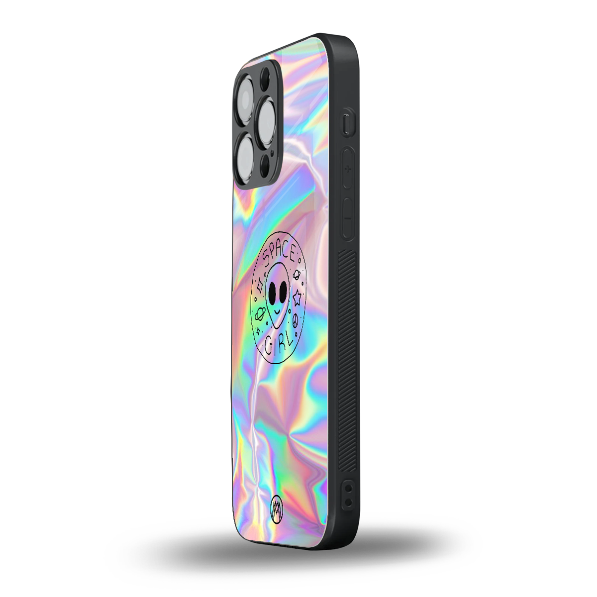 colorful alien back phone cover | glass case for iphone 16 pro max