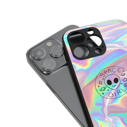 colorful alien back phone cover | glass case for iphone 14 pro max