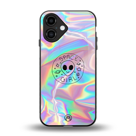 colorful alien back phone cover | glass case for iphone 16