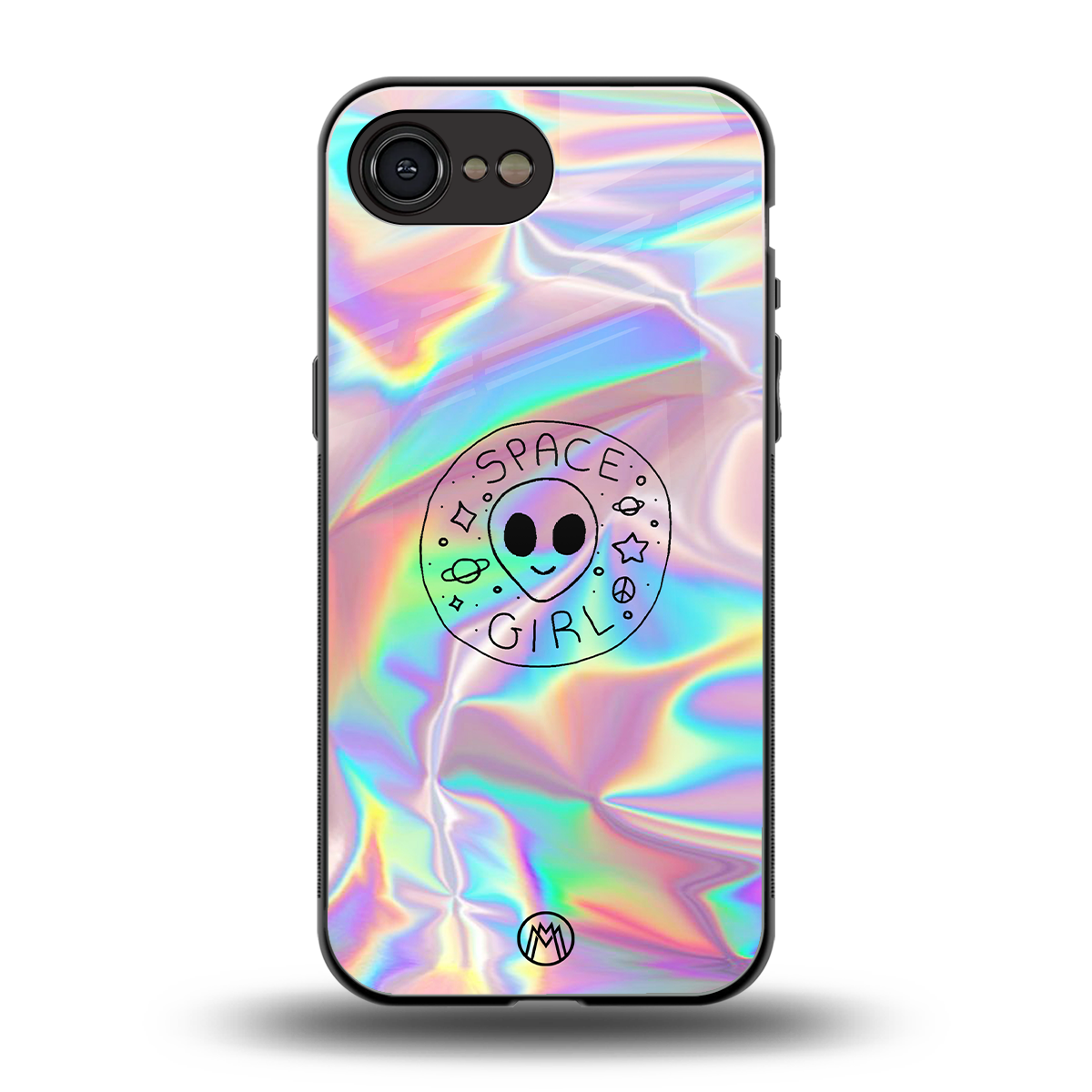 colorful alien back phone cover | glass case for iphone 16e