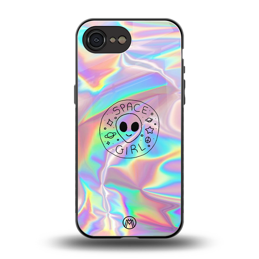 colorful alien back phone cover | glass case for iphone 16e