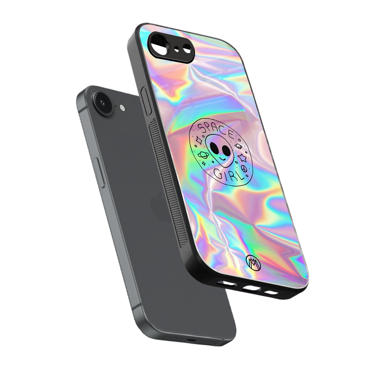 colorful alien back phone cover | glass case for iphone 16e