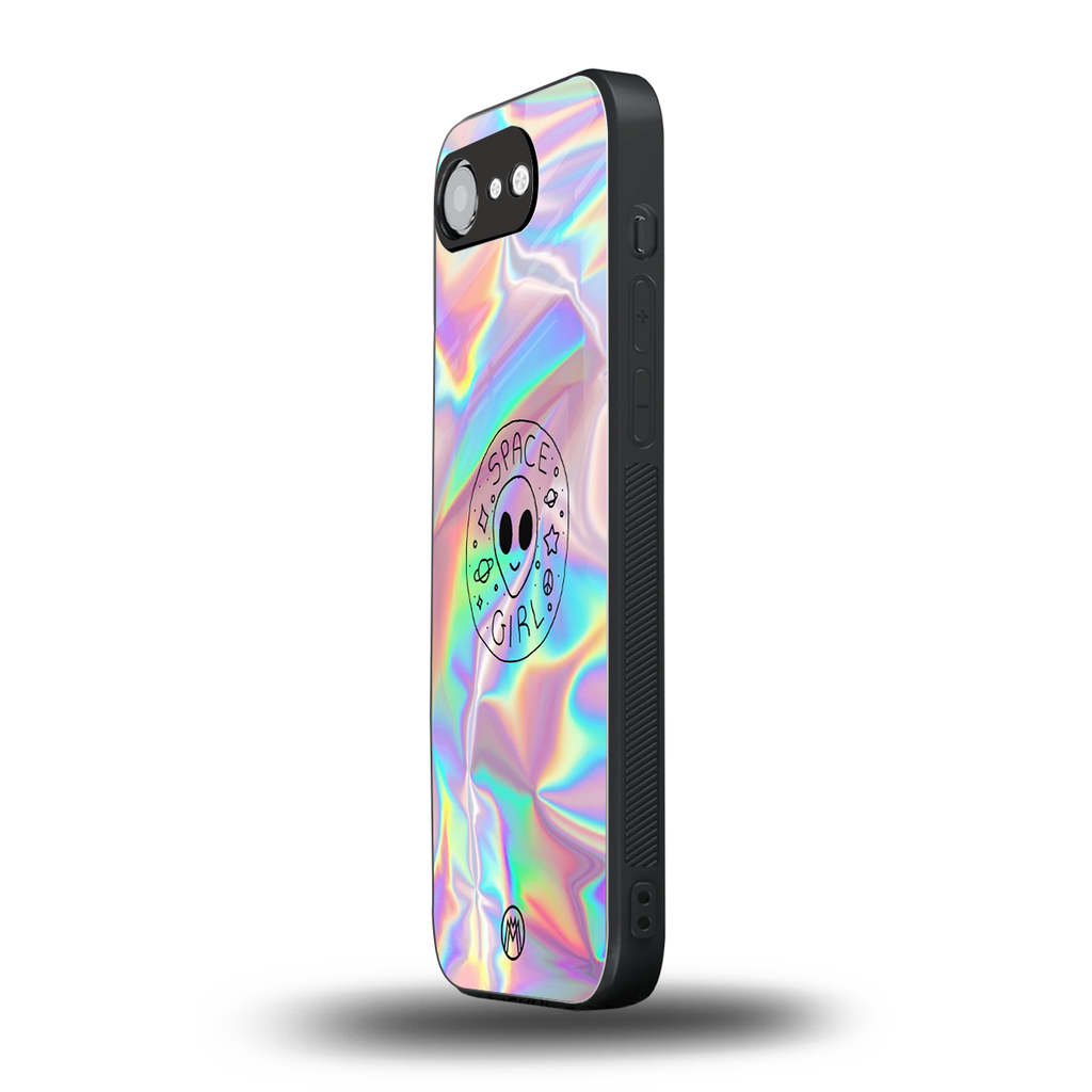 colorful alien back phone cover | glass case for iphone 16e
