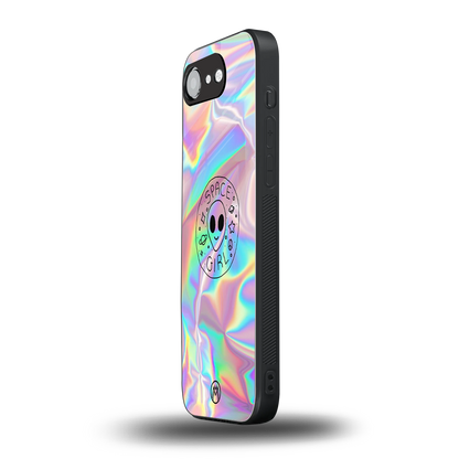 colorful alien back phone cover | glass case for iphone 16e