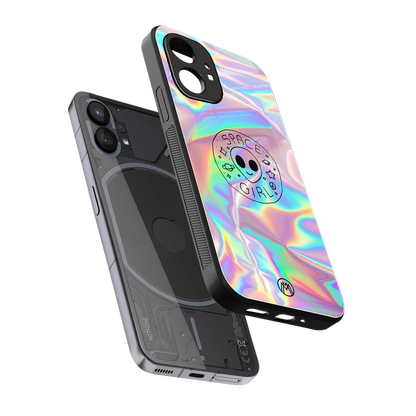 colorful alien back phone cover | glass case for nothing phone 1