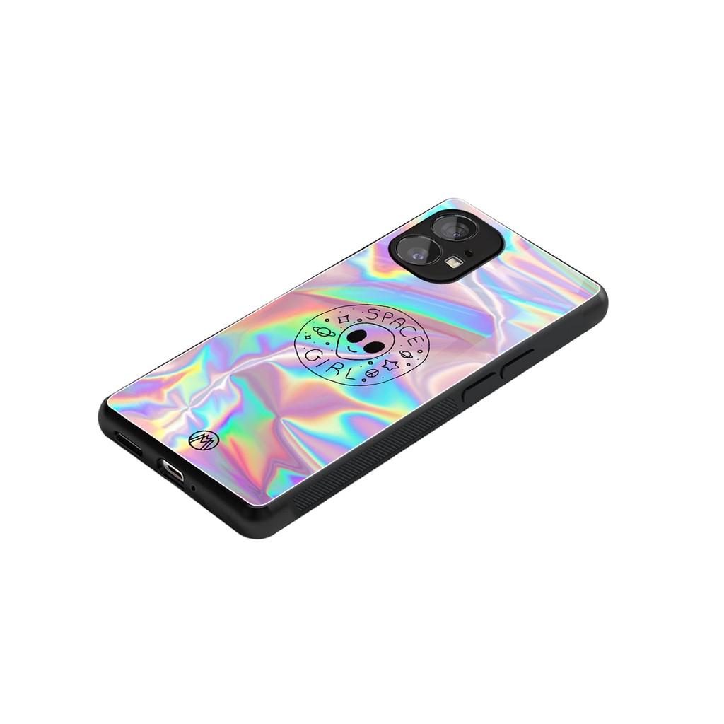colorful alien back phone cover | glass case for nothing phone 1