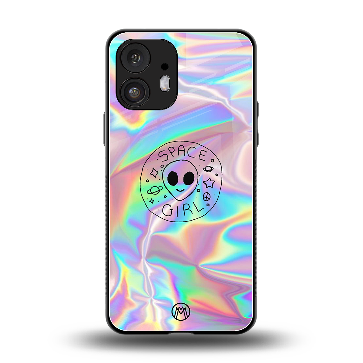 colorful alien back phone cover | glass case for nothing phone 2