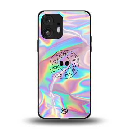 colorful alien back phone cover | glass case for nothing phone 2