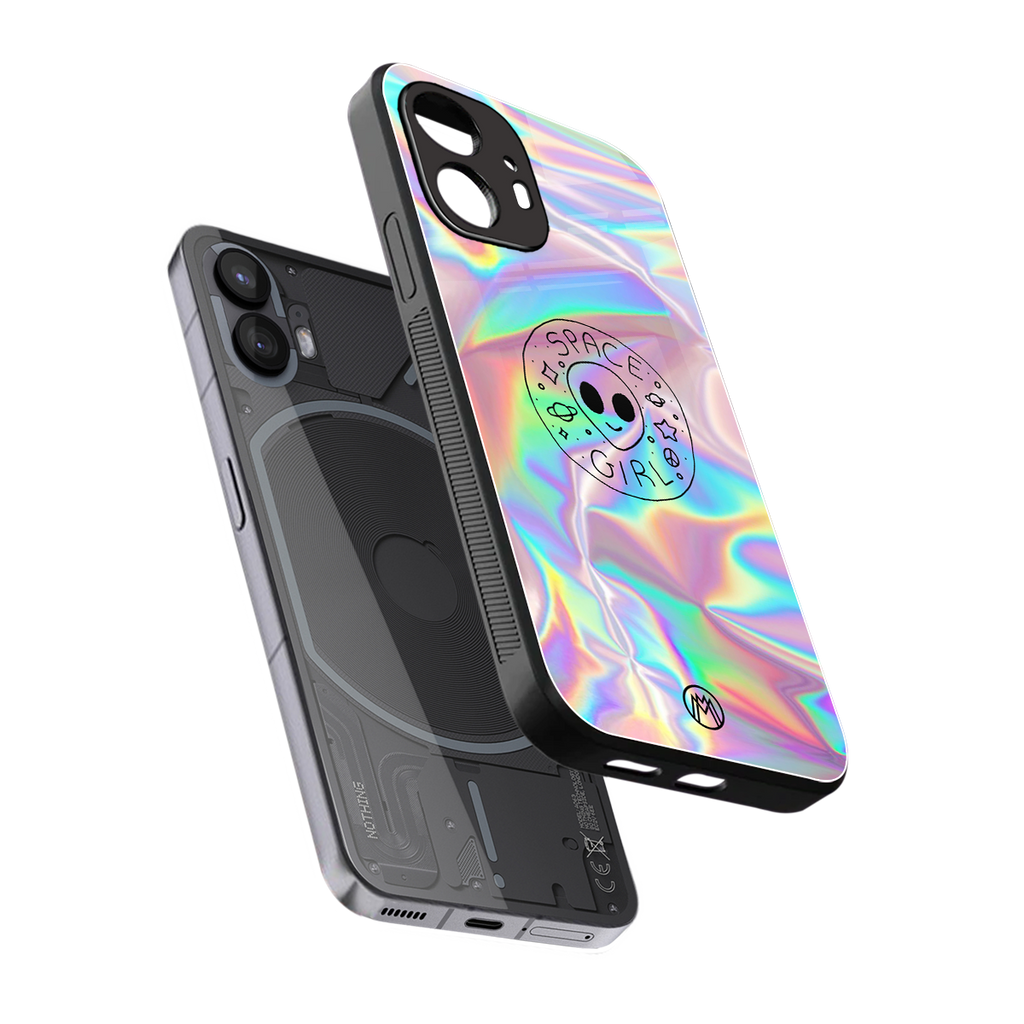 colorful alien back phone cover | glass case for nothing phone 2