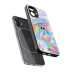 colorful alien back phone cover | glass case for nothing phone 2