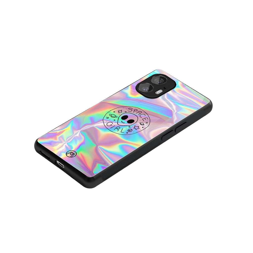 colorful alien back phone cover | glass case for nothing phone 2