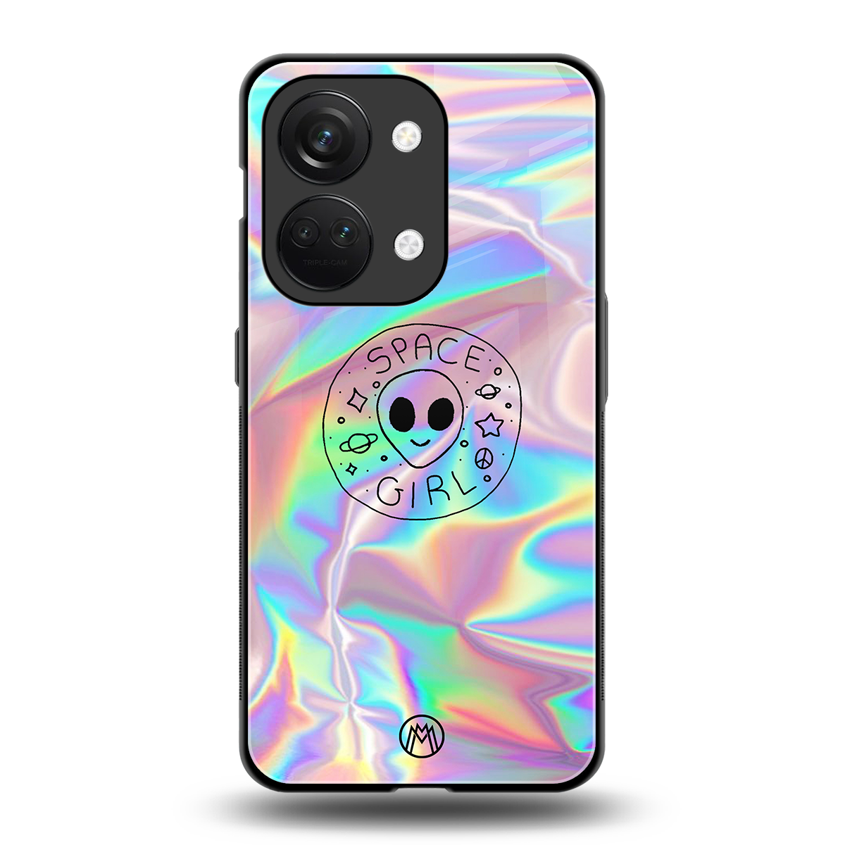 colorful alien back phone cover | glass case for oneplus nord 3