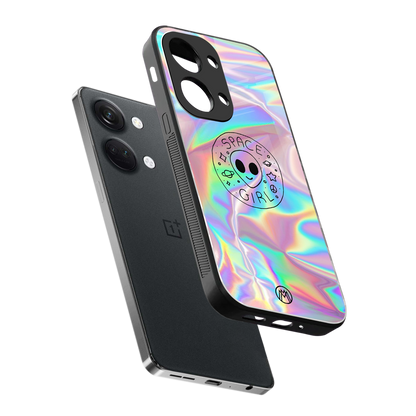colorful alien back phone cover | glass case for oneplus nord 3