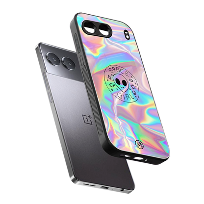 colorful alien back phone cover | glass case for oneplus nord 4