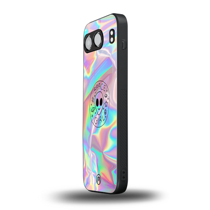 colorful alien back phone cover | glass case for oneplus nord 4