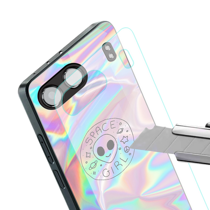 colorful alien back phone cover | glass case for oneplus nord 4